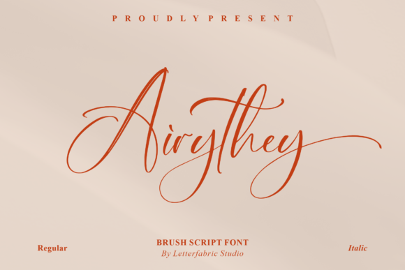 Airythey: A Modern Script Font for Editorial Design
