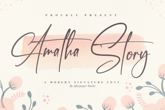 Amatha Story: A Playful Script Font for Editorial Design