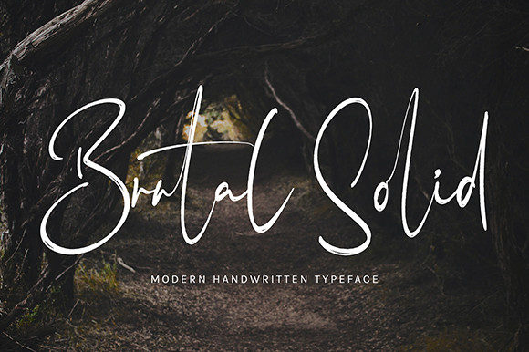 Brutal Solid: A Script Typeface for Modern Web Design