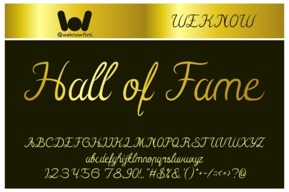 Hall of Fame: A Graceful Script Font for Handmade Creations