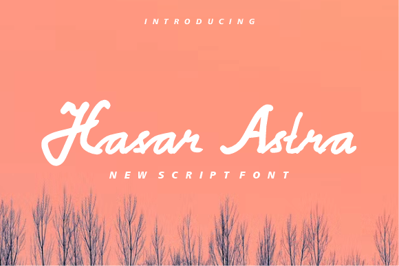 Hasar Astra: A Delicate Script Font for Editorial Design