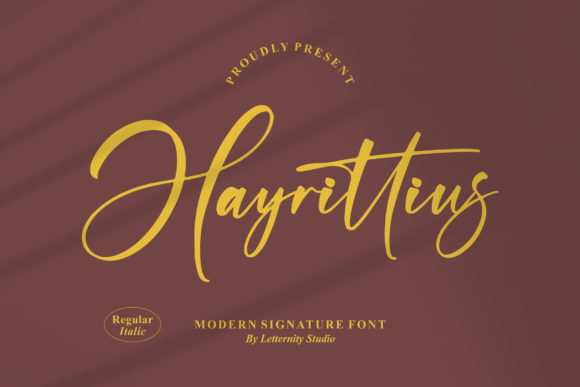 Hayrittius: A Relaxed Script Font for Modern Brand Identity