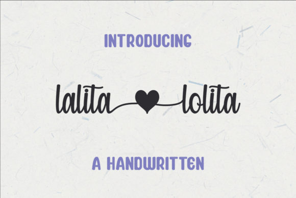 Lalita Lolita: The Enchanting Script Font for Handmade Crafts