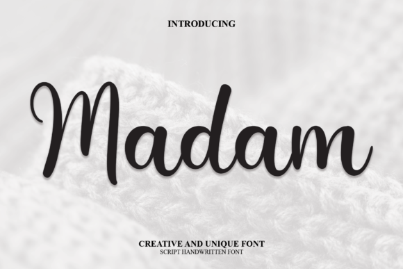 Madam Script Font: Elevating Editorial Design with Grace