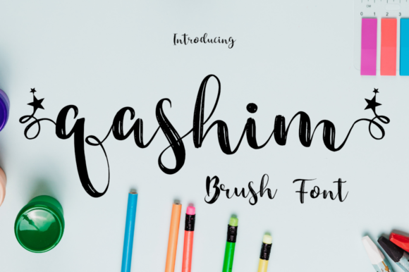 Qashim Script Font: Elevate Handmade Branding and Product Labels