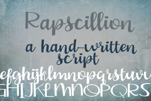 Rapscillion: A Handwritten Script Font for Editorial Design