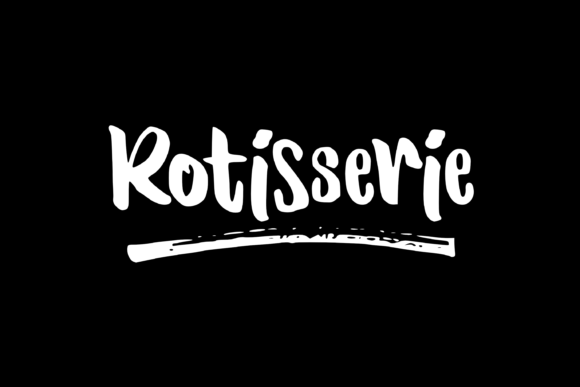 Rotisseria: A Natural Dry Brushed Script Font for Bold Campaigns