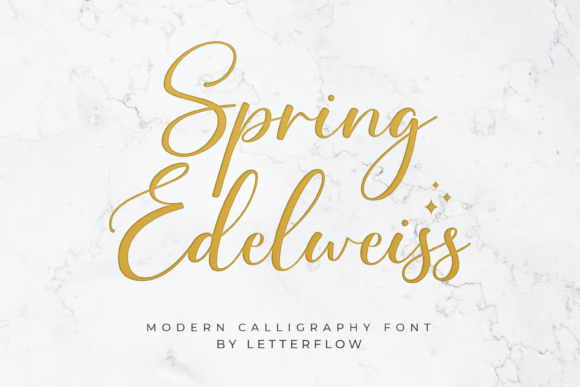 Spring Edelweiss: A Delicate Script Typeface for Elegant Digital Branding