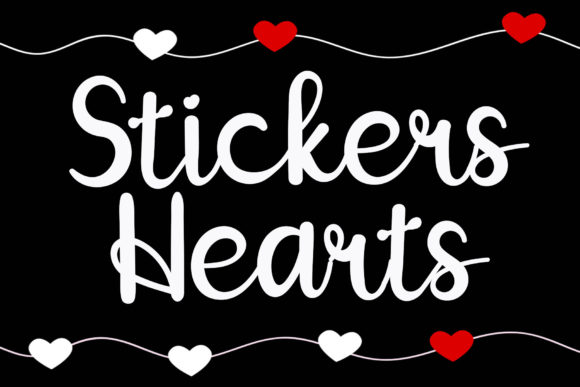 Stickers Hearts: The Script Font That Elevates Campaign Visuals
